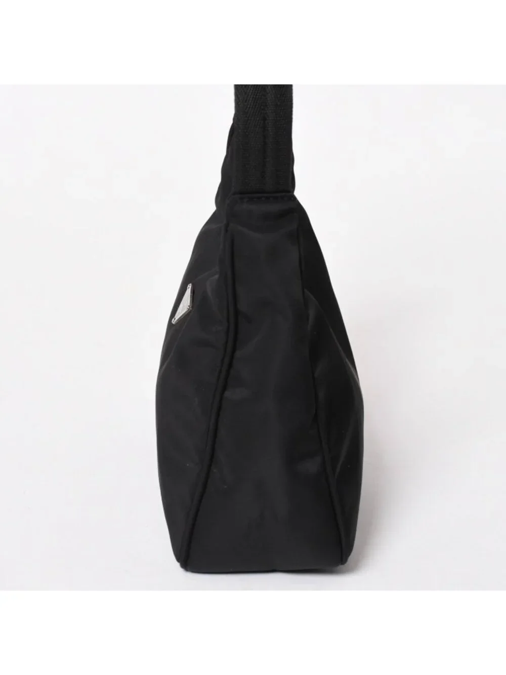 Prada Hobo Handbag Nylon Black